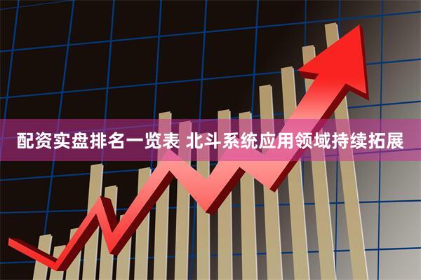 配资实盘排名一览表 北斗系统应用领域持续拓展
